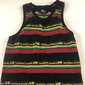 Men’s Stussy  multi color tank top Sz S